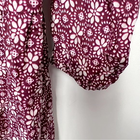 Velvet by Graham & Spencer Ditsy Floral Long Sleeve Midi Dress Transitional Fall - Picture 12 of 14